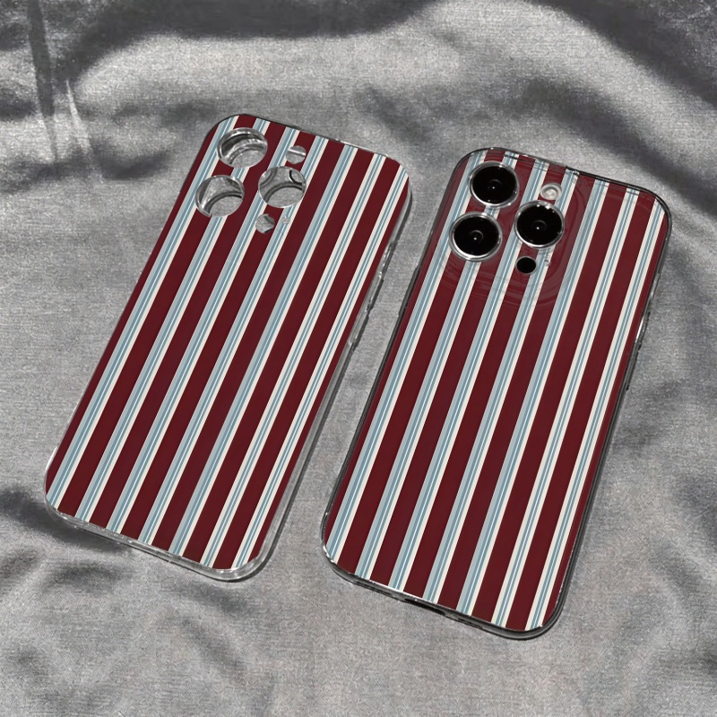 Apple Iphone 15 Pro Max - Miękki pokrowiec na telefon w burgundowo-niebieskie
